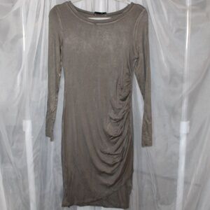NWT AKAIV Ash Mocha  long sleeve dress in Sz (M)